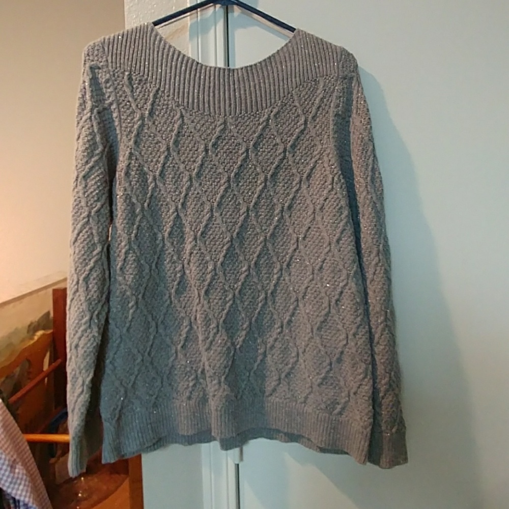 Grey Sparkly Knit Sweater